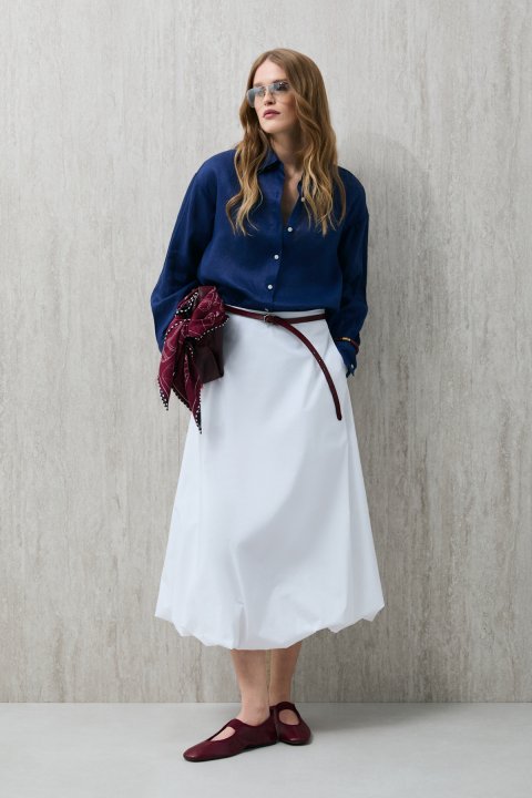 Lısa Kadın Etek Kırık Beyaz - Lufian (1)