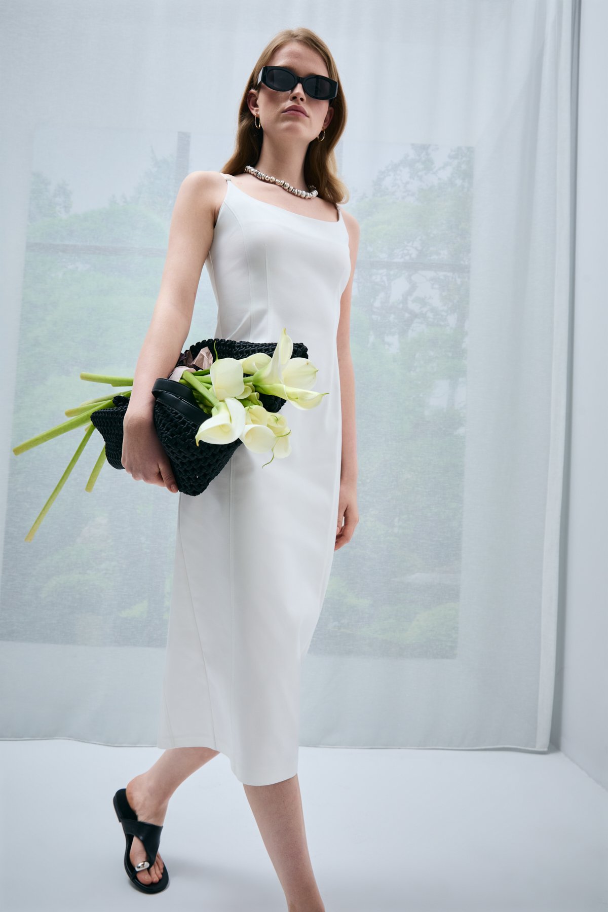 Lısbon Kadın Elbise Kırık Beyaz - Lufian