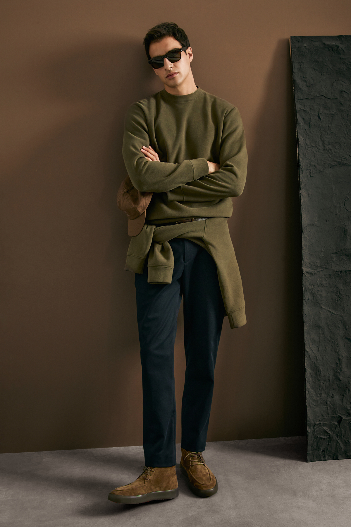 Logan Erkek Sweatshirt Kahverengi - Lufian