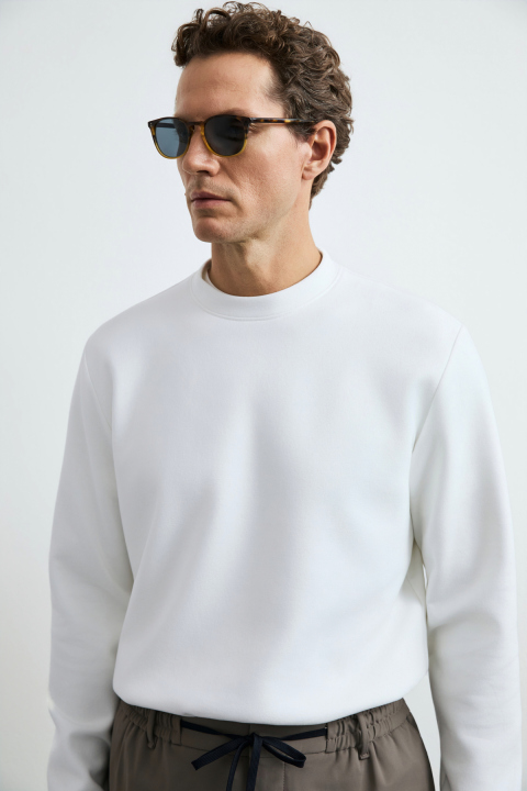 Male Sweatshirt Off Whıte - Lufian (1)