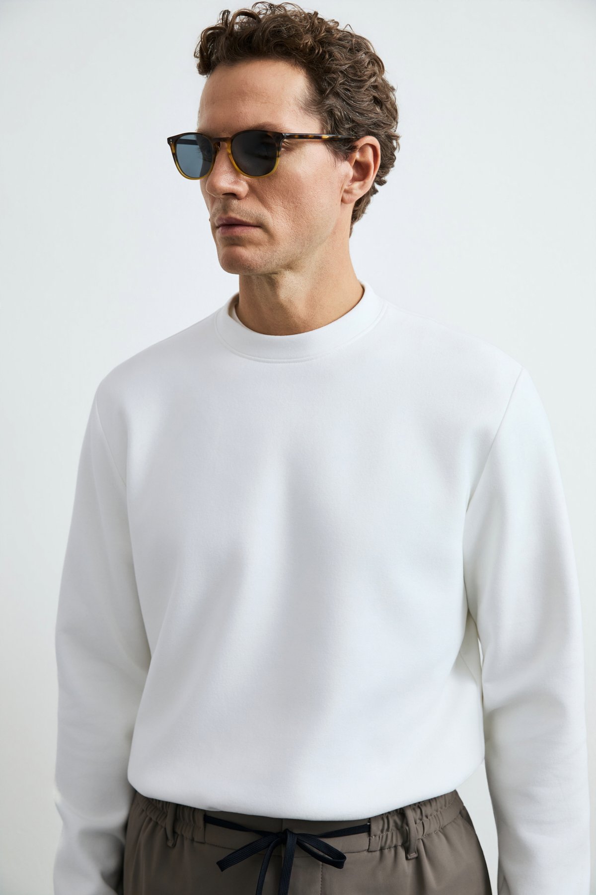 Logan Erkek Sweatshirt Kırık Beyaz - Lufian (1)