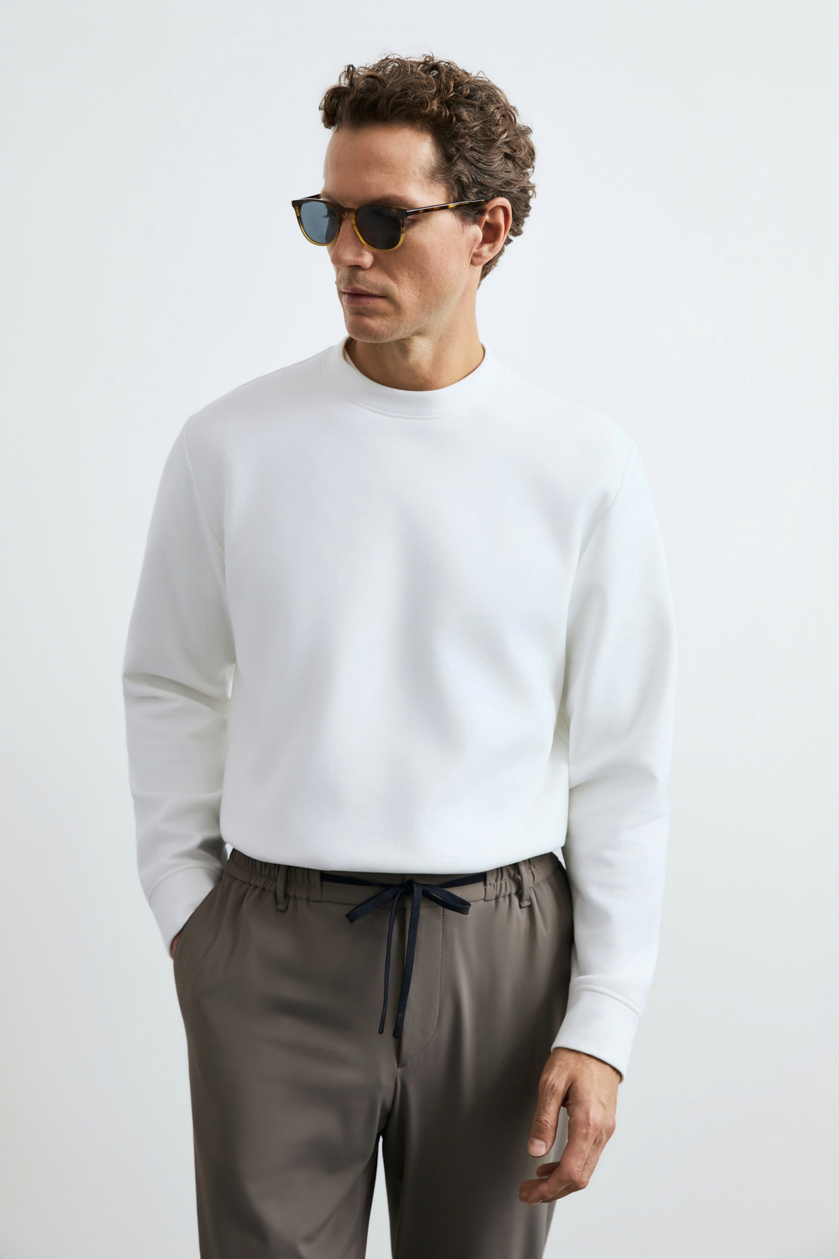 Male Sweatshirt Off Whıte - Lufian