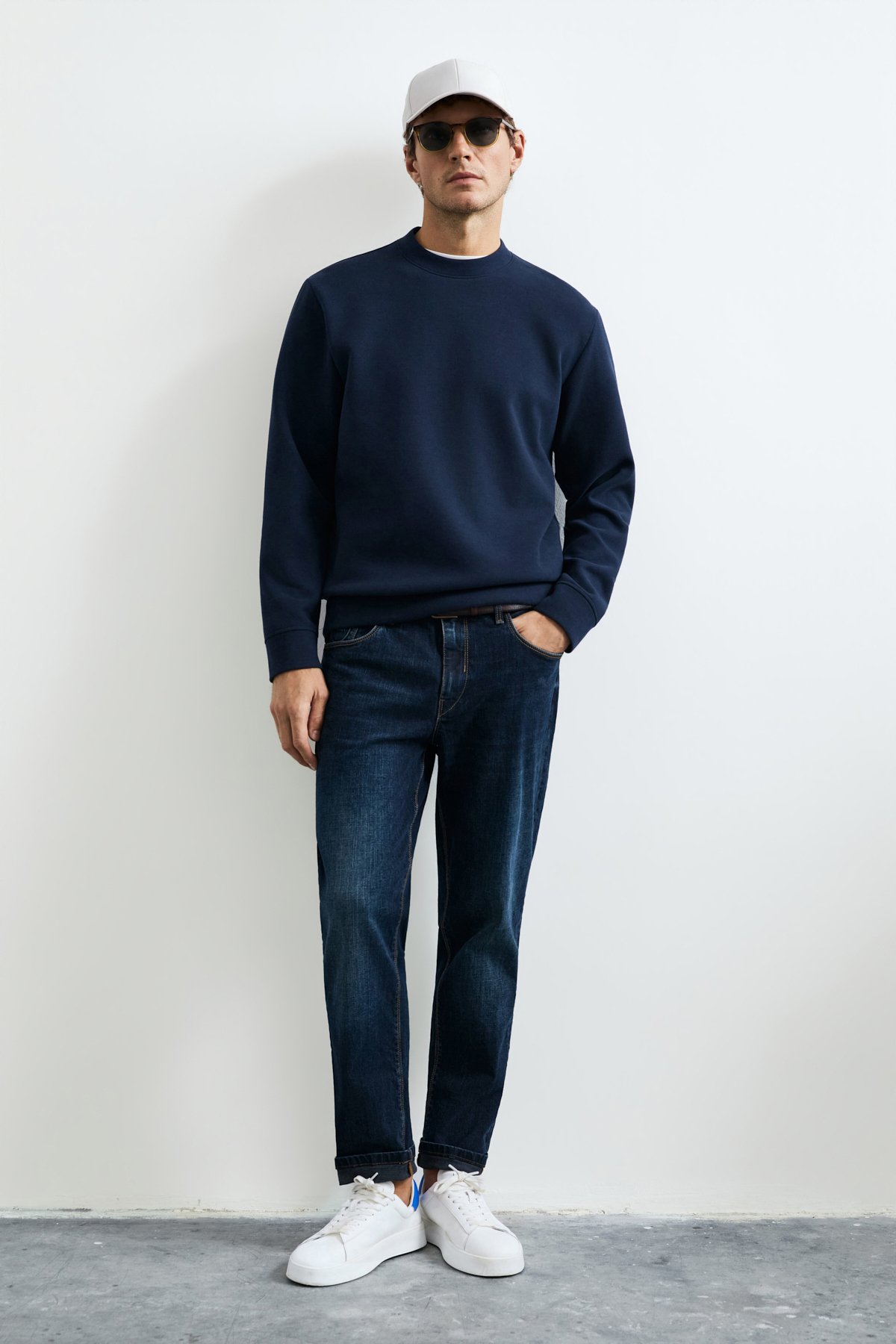 Logan Erkek Sweatshirt Lacivert - Lufian