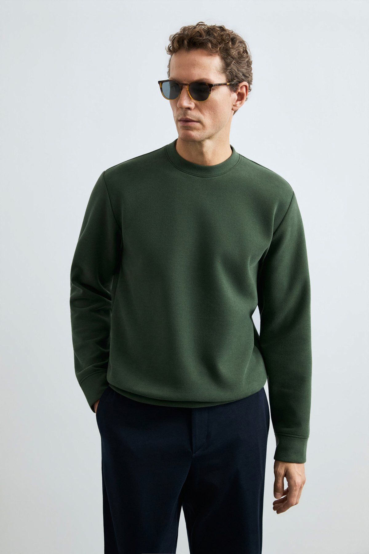 Logan Erkek Sweatshirt Yeşil - Lufian
