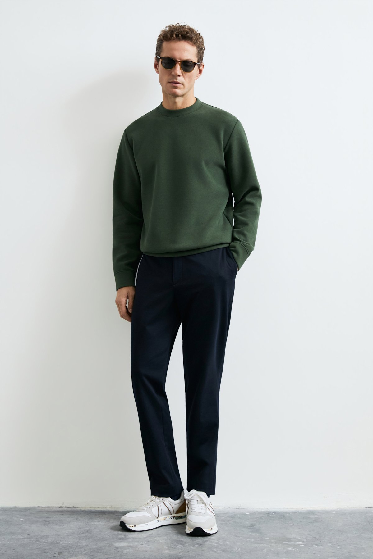 Logan Erkek Sweatshirt Yeşil - Lufian (1)