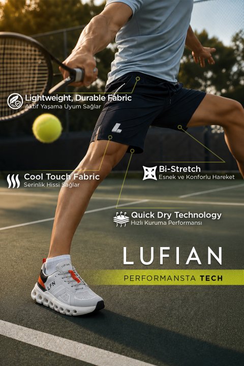 Loom Men's Sports Shorts Navy Blue - Lufian