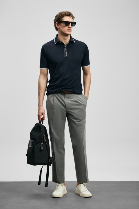 Lord Smart Men's Polo T-Shirt Navy Blue - Lufian (1)