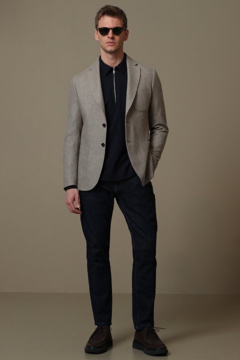 Lotus Smart Jean Erkek Pantolon Slim Fit Mavi - LUFIAN