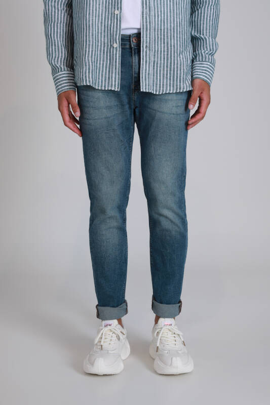 Louıs Smart Jean Erkek Pantolon Slim Fit Mavi - 2