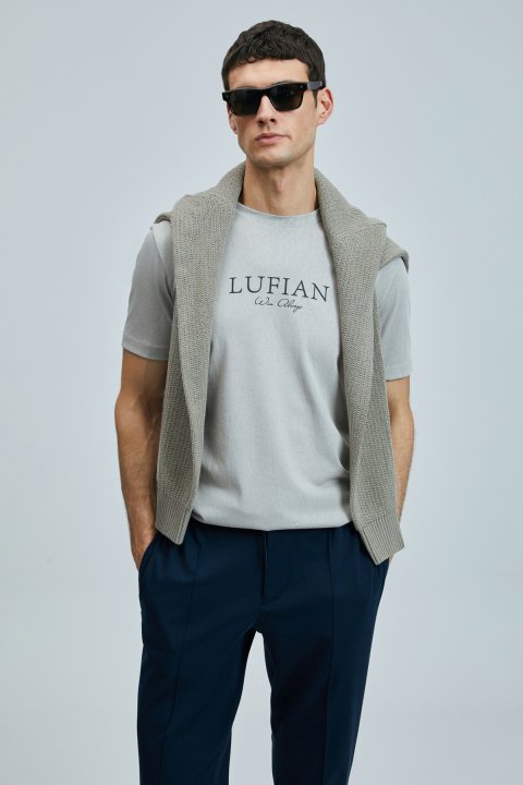 Love Modern Grafik Tişört Bej - Lufian (1)