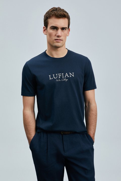 Love Modern Graphic T-Shirt Navy Blue - Lufian (1)