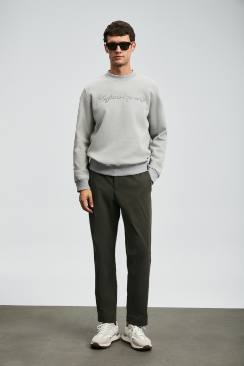 Loved Erkek Sweatshirt Açık Gri - Lufian