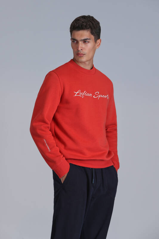 Loved Erkek Sweatshirt Açık Kırmızı - 1