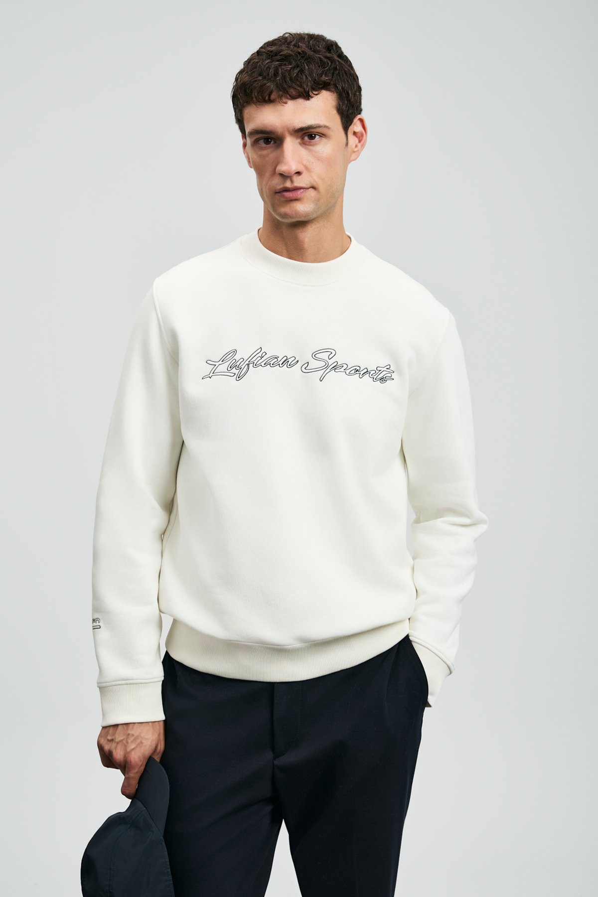 Loved Erkek Sweatshirt Kırık Beyaz - Lufian