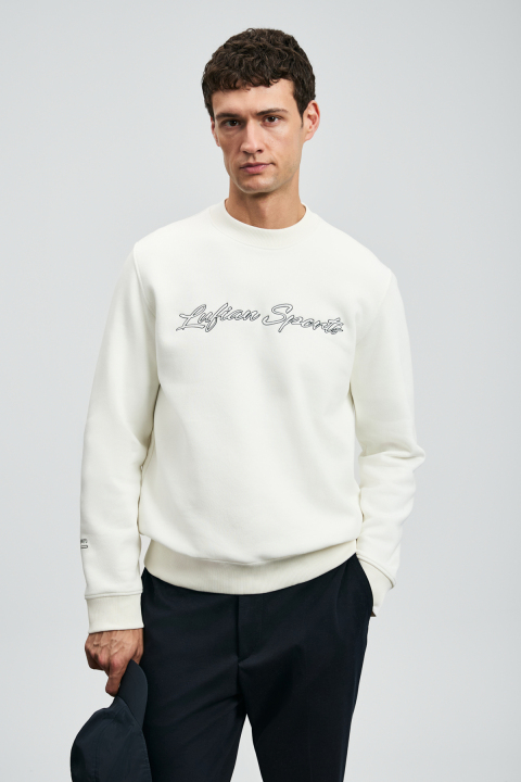 Loved Erkek Sweatshirt Kırık Beyaz - Lufian