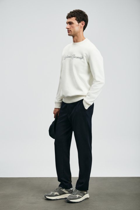 Loved Erkek Sweatshirt Kırık Beyaz - Lufian (1)