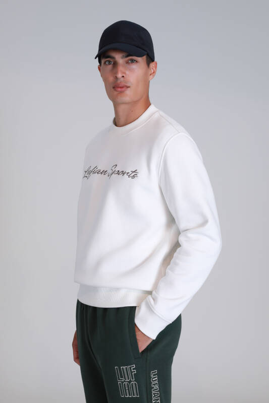 Loved Erkek Sweatshirt Kırık Beyaz - 3