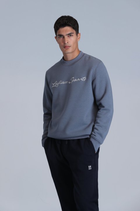 Loved Erkek Sweatshirt Koyu Mavi - Lufian