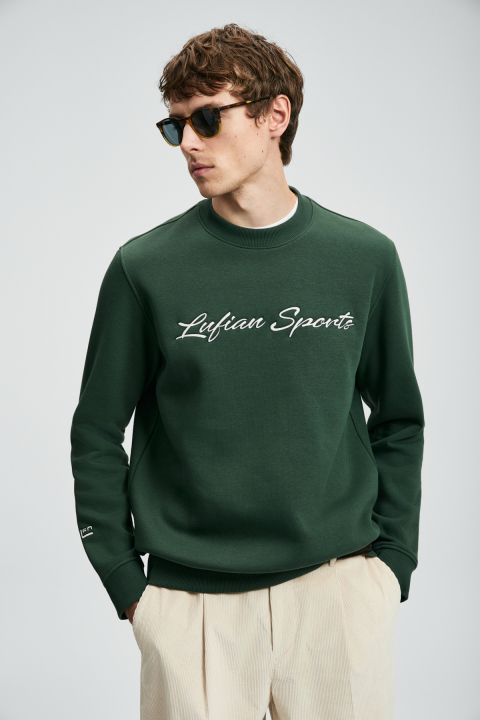 Loved Men's Sweatshirt Grass Green - Lufian