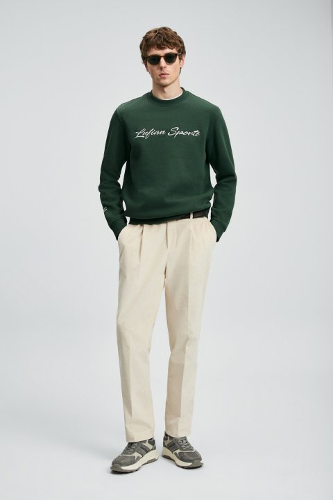 Loved Men's Sweatshirt Grass Green - Lufian (1)