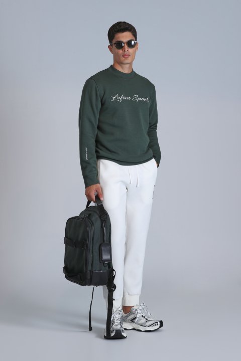 Loved Men's Sweatshirt Grass Green - LUFIAN (1)