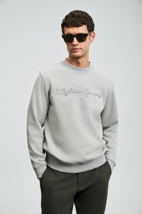 Loved Men's Sweatshirt Light Gray - LUFIAN (1)