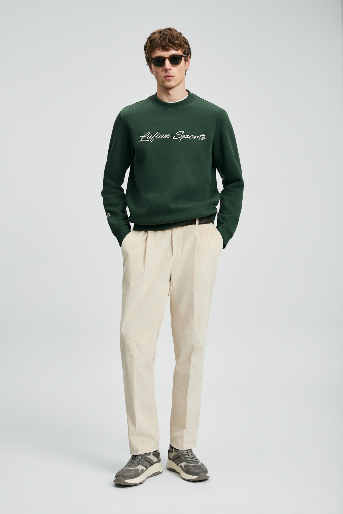Loved Erkek Sweatshirt Çimen Yeşili - Lufian (1)