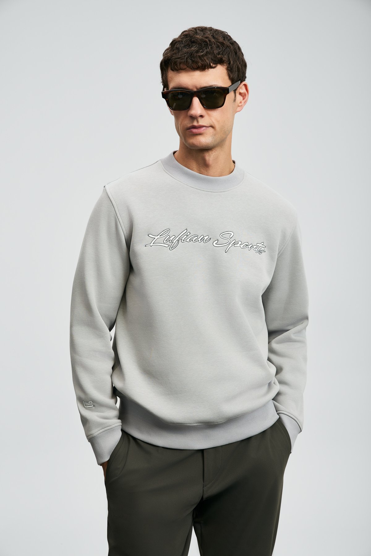 Male Sweatshirt Lıght Grey - Lufian (1)