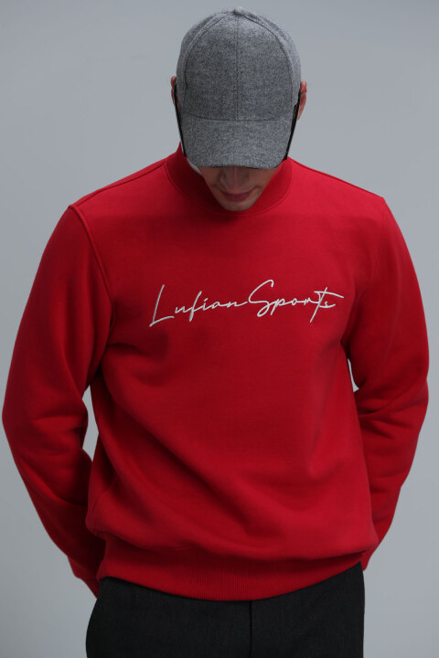 Lowe Erkek Sweatshirt Kırmızı - Lufian