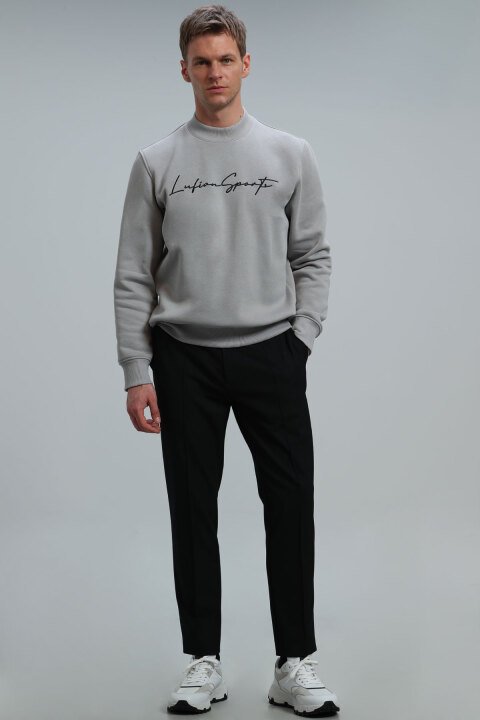 Lowe Erkek Sweatshirt Açık Gri - Lufian (1)