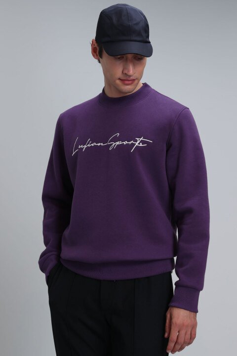 Lowe Erkek Sweatshirt Mürdüm - Lufian