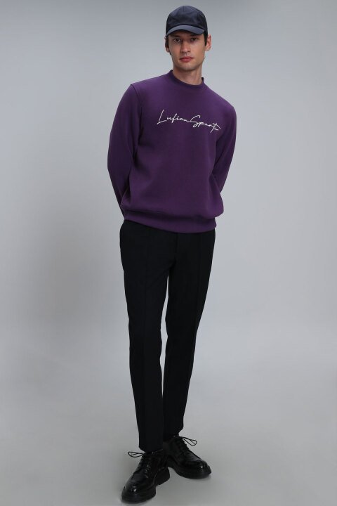 Lowe Erkek Sweatshirt Mürdüm - Lufian (1)