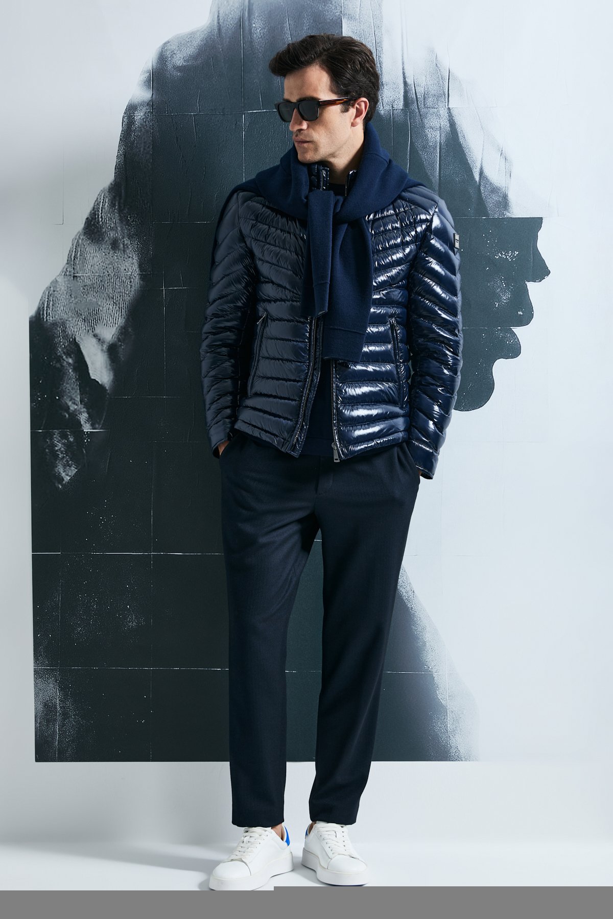 Luc Kaz Tüyü Erkek Mont Lacivert - Lufian (1)