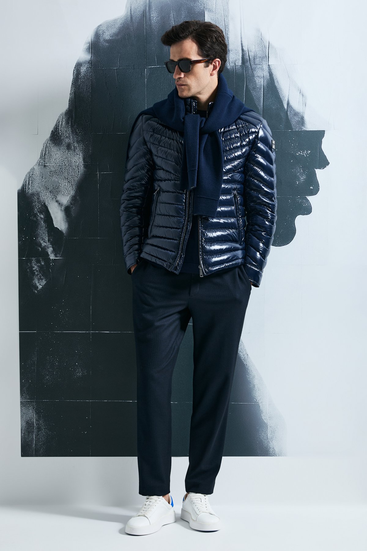Goose Feather Male Coat Navy - Lufian (1)