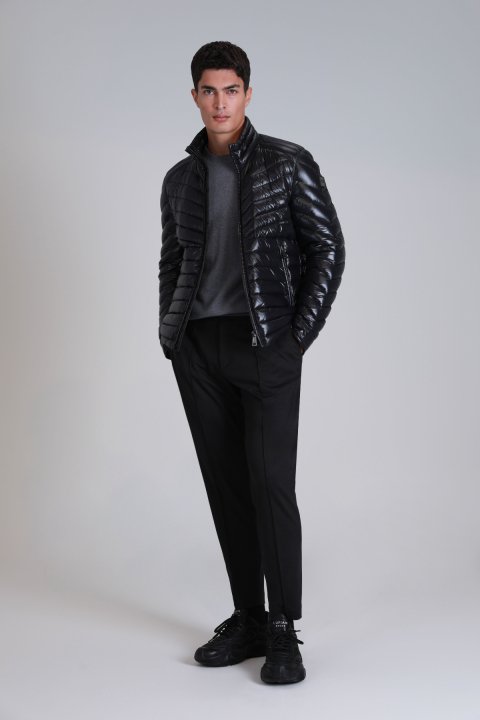 Luc Kaz Tüyü Erkek Mont Siyah - Lufian