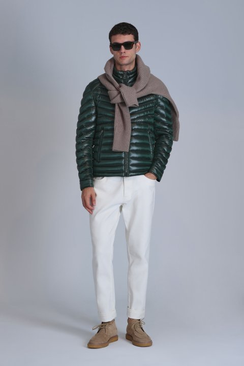 Luc Kaz Tüyü Erkek Mont Yeşil - Lufian