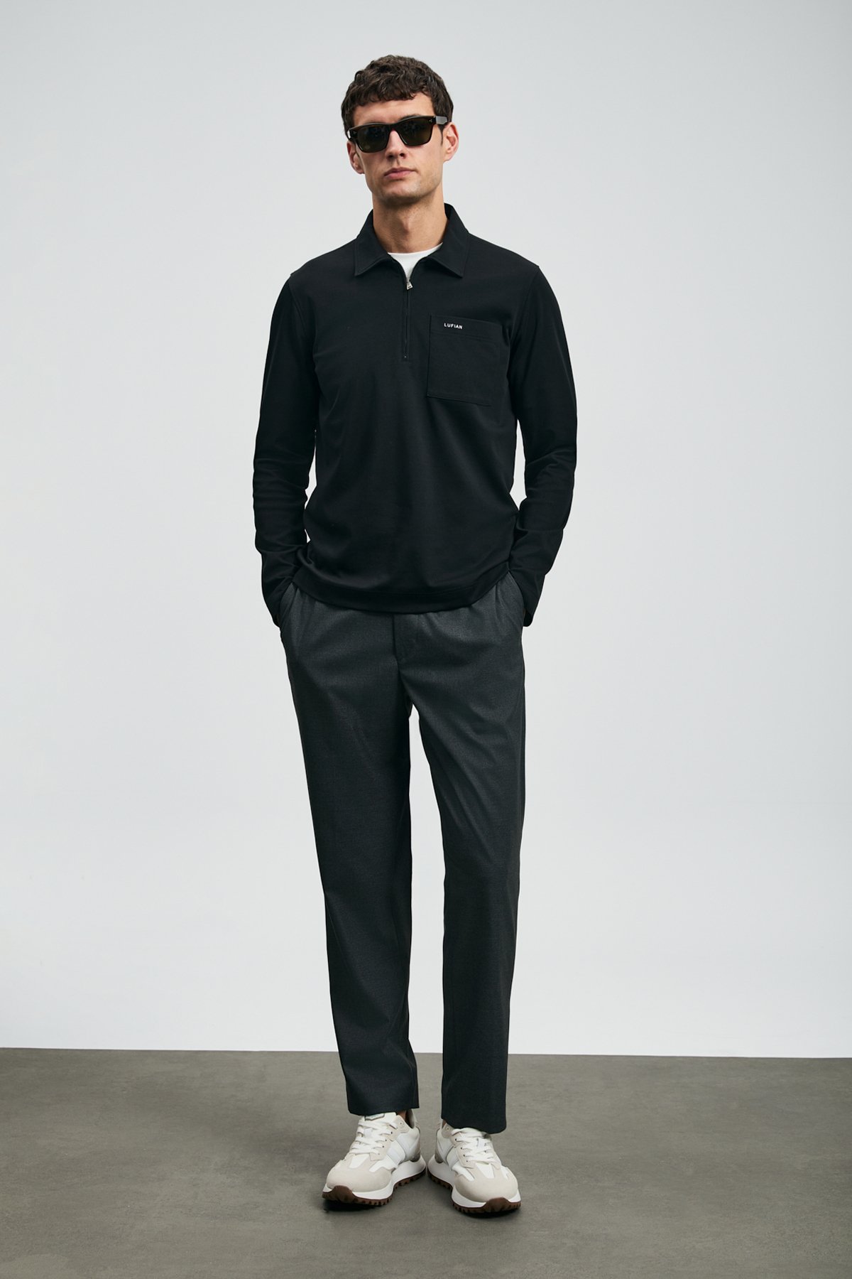 Lucas Smart Erkek Polo Tişört Siyah - Lufian (1)