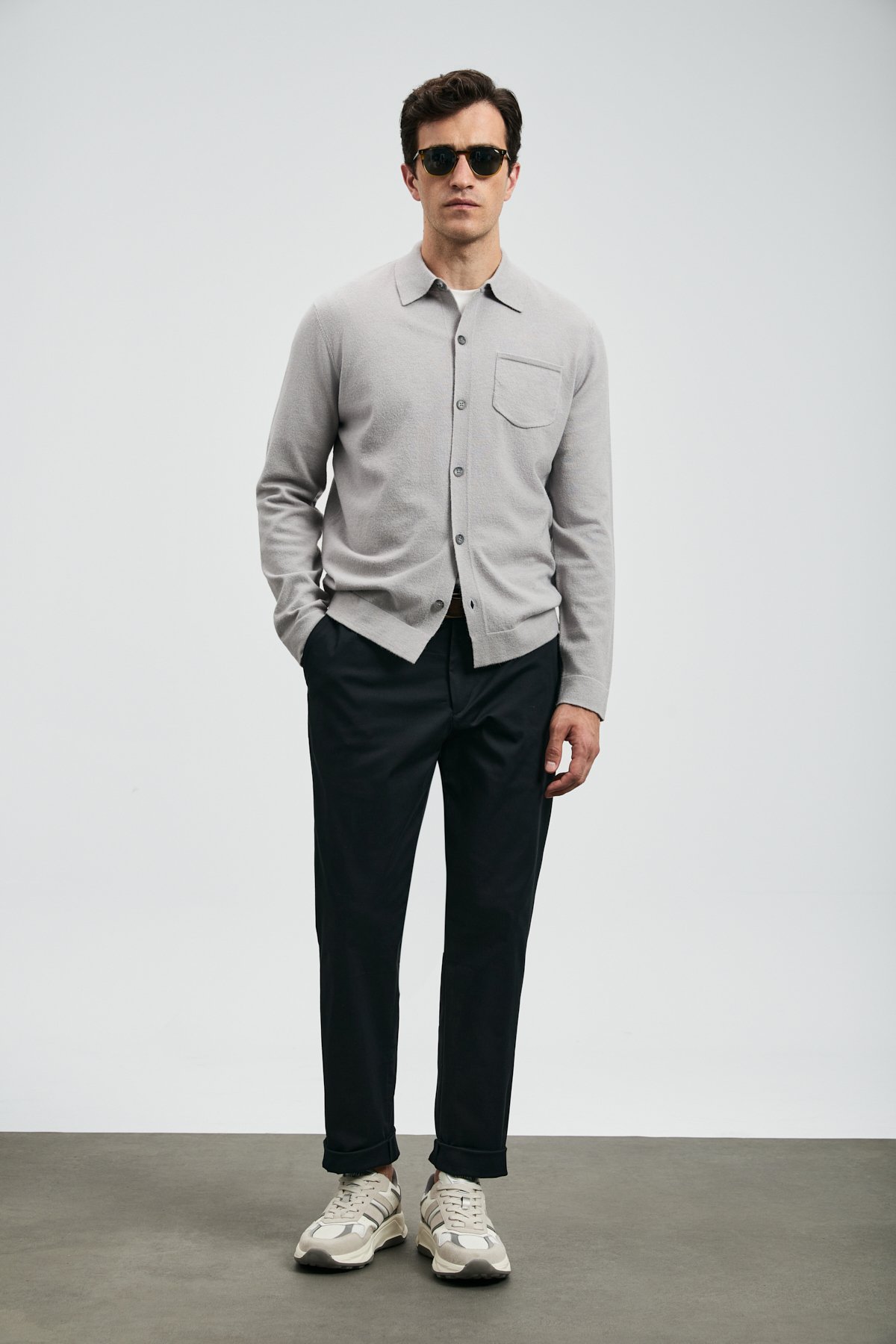 Luce Erkek Kazak Açık Gri - Lufian