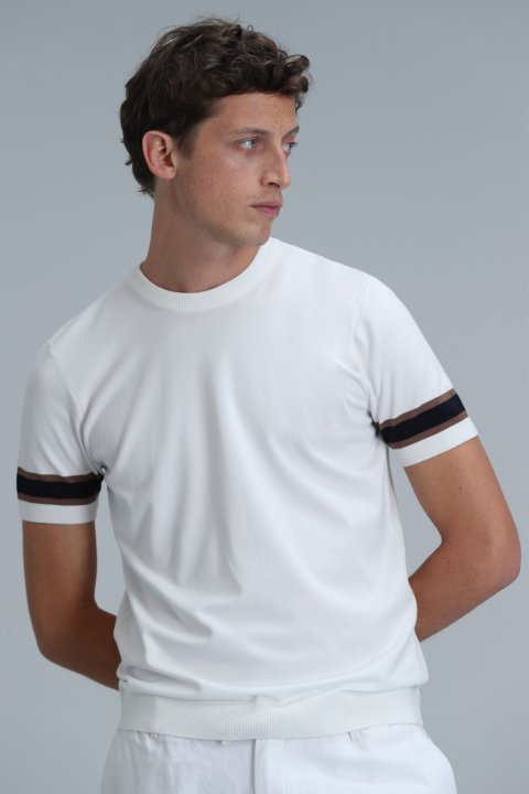 Lucy Mens Sweater Ecru - Lufian