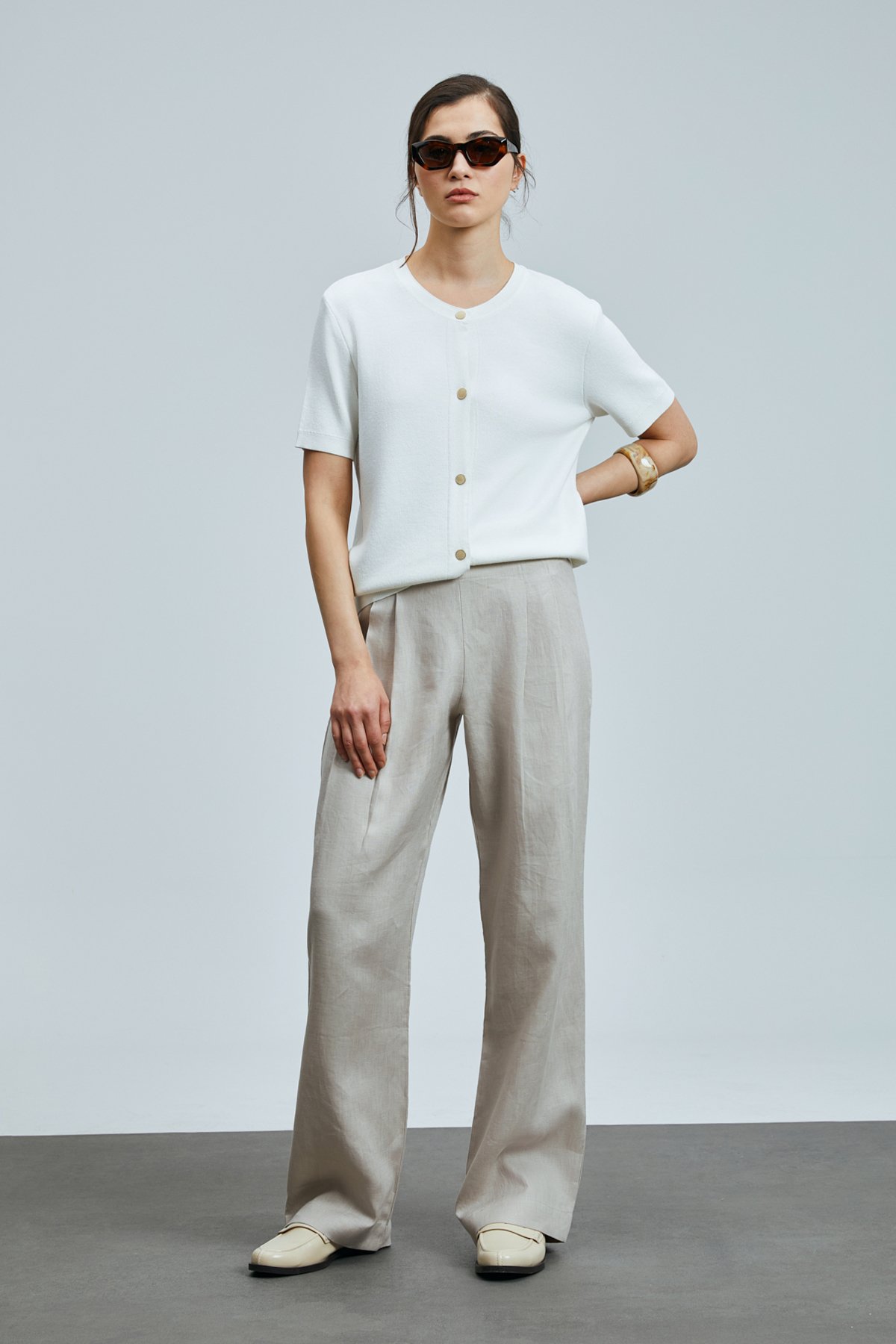 Lugano Kadın Rayon Hırka Ekru - Lufian (1)