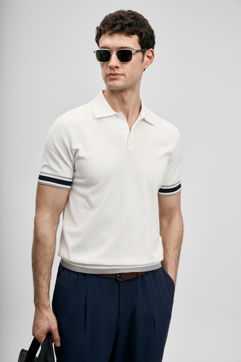 Luıs Erkek Modal Karışımlı Kazak Kırık Beyaz - Lufian