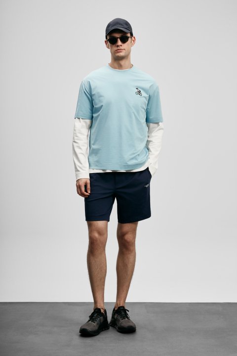 Luıs Men's Shorts Tracksuit Navy Blue - Lufian