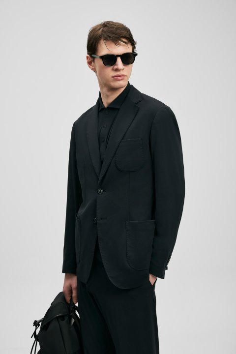 Luıs Spor Erkek Blazer Ceket Slim Fit Siyah - Lufian (1)