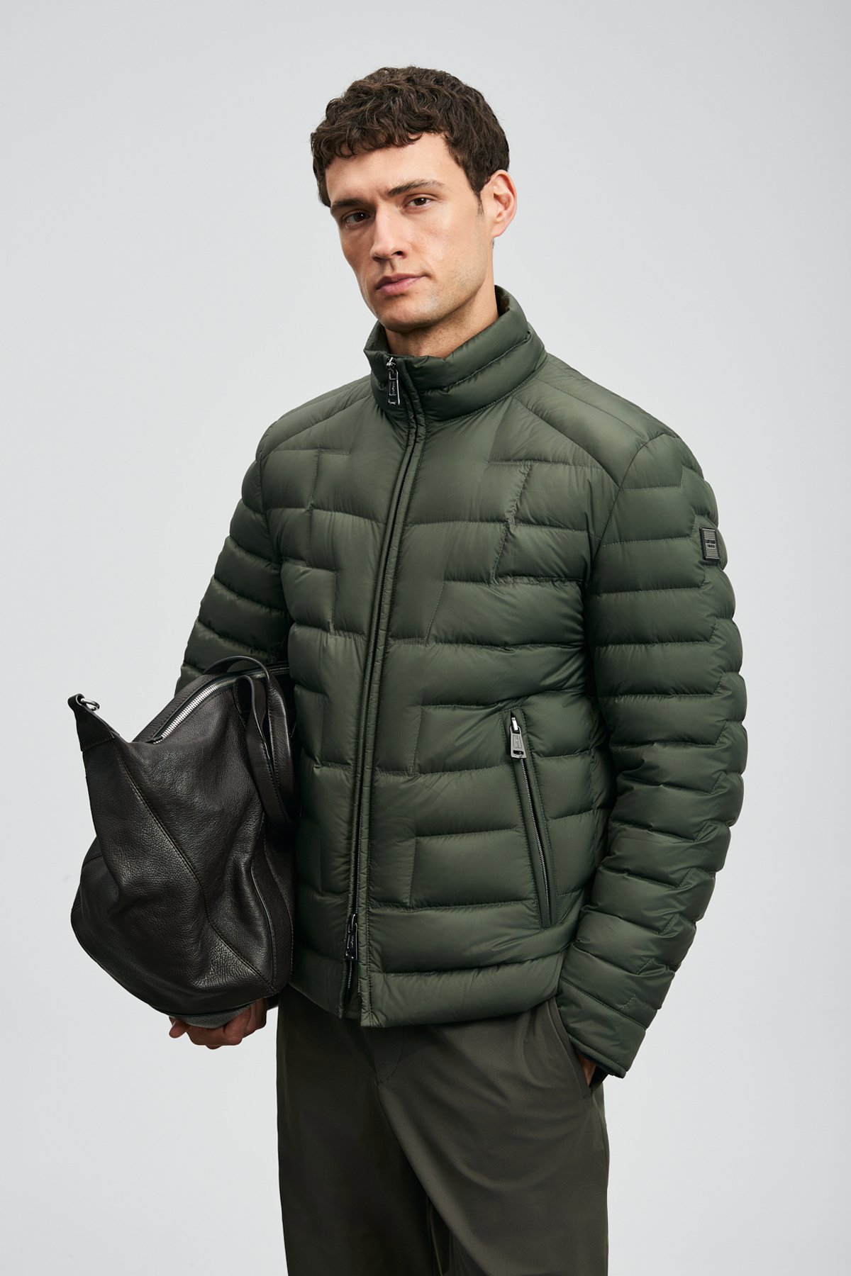 Goose Feather Male Coat Green - Lufian