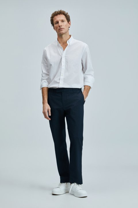 Lukaso Smart Erkek Chino Pantolon Slim Fit Lacivert - Lufian