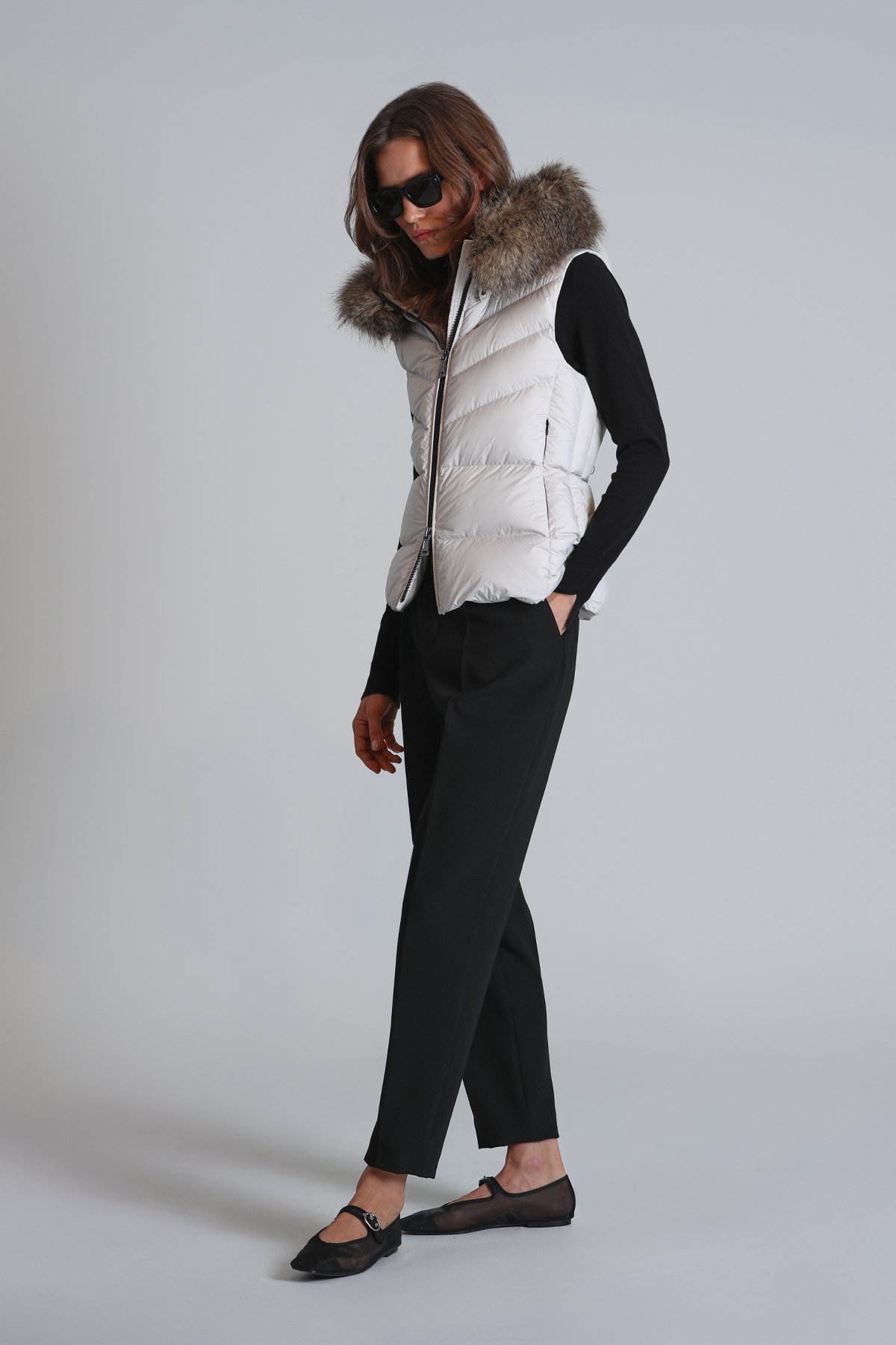 Luna Kadın Tekno Yelek Ekru - Lufian (1)