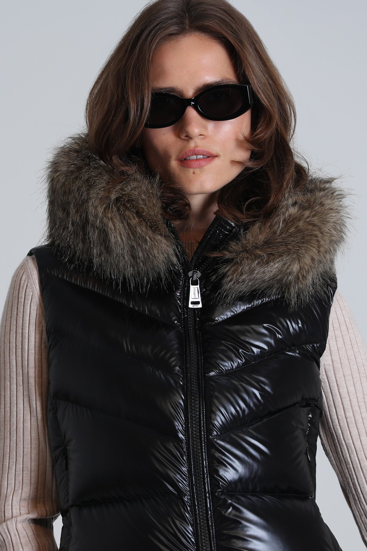 Luna Kadın Tekno Yelek Siyah - Lufian