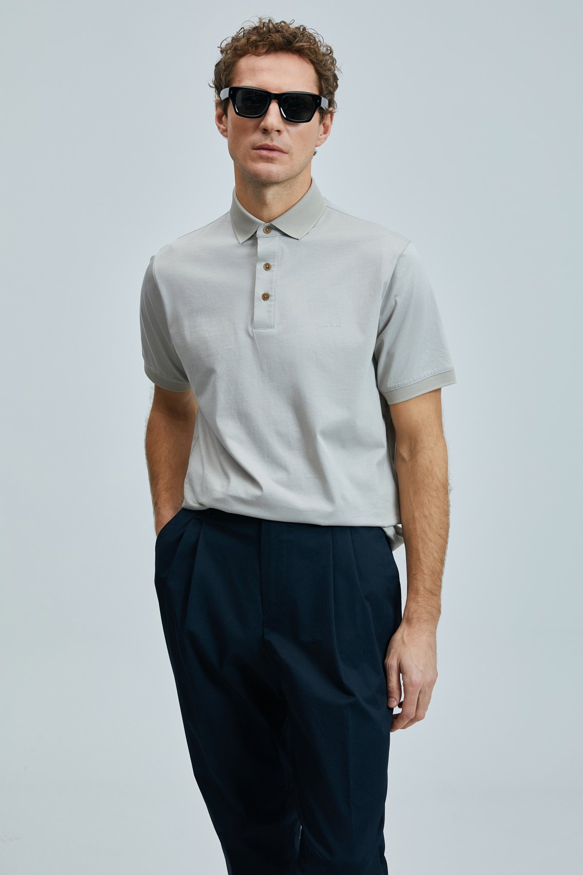 Luna Smart Erkek Polo Tişört Bej - Lufian