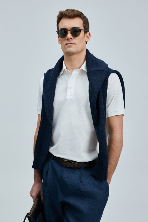 Luna Smart Erkek Polo Tişört Kırık Beyaz - Lufian (1)