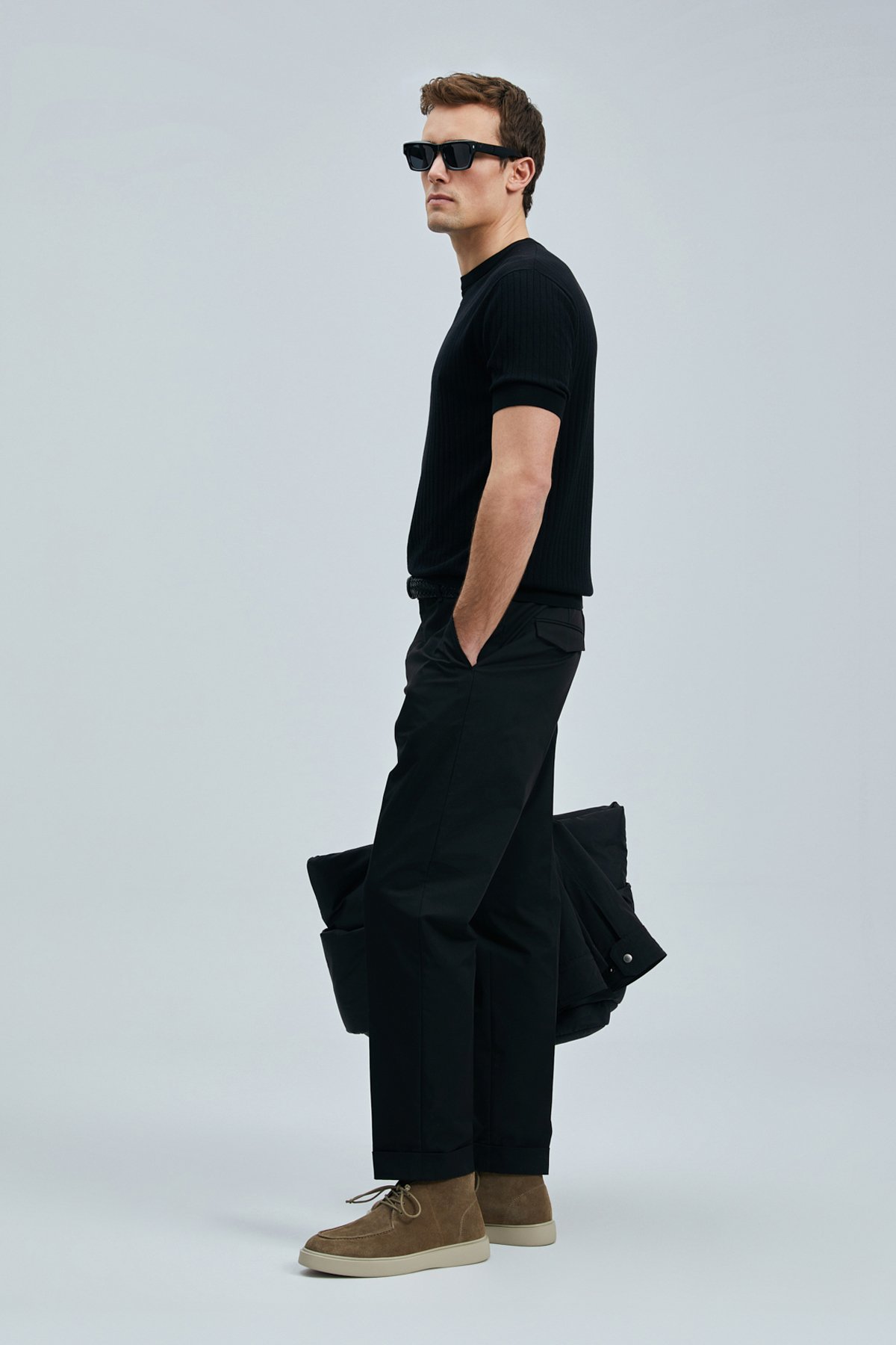 Luta Smart Erkek Chino Pantolon Comfort Fit Siyah - Lufian (1)